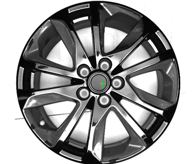 Wheel hub outer contour positioning detection